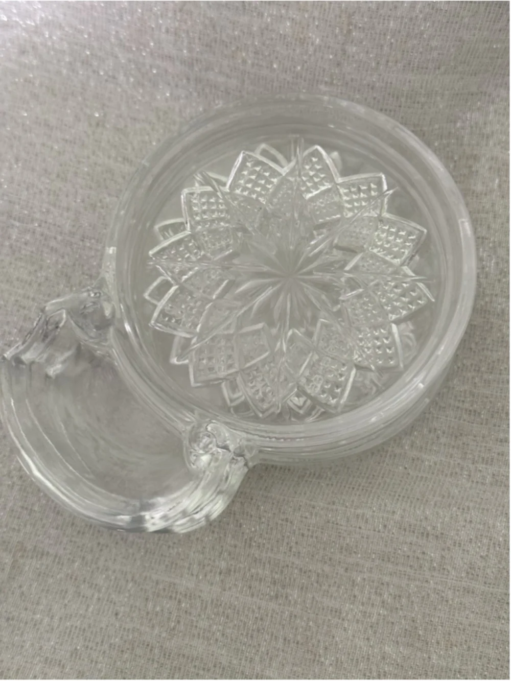 Set of 4 Clear Round Glass Coasters, Floral Flower Pattern, Decorative